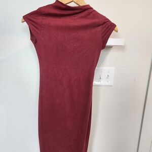Burgundy midi dress